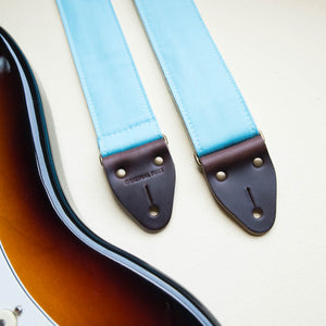 Canvas Guitar Strap in Arctic Blue Product detail photo 2