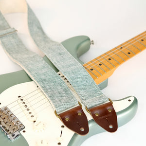 Herringbone Guitar Strap in Emerald Product detail photo 0