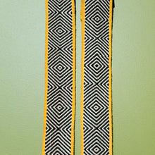 black yellow handwoven Peruvian guitar strap by original fuzz
