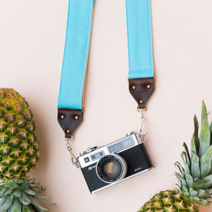 Canvas Camera Strap in Arctic Blue Product detail photo 0