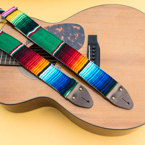 Serape Guitar Strap in Avocado Product detail photo 3