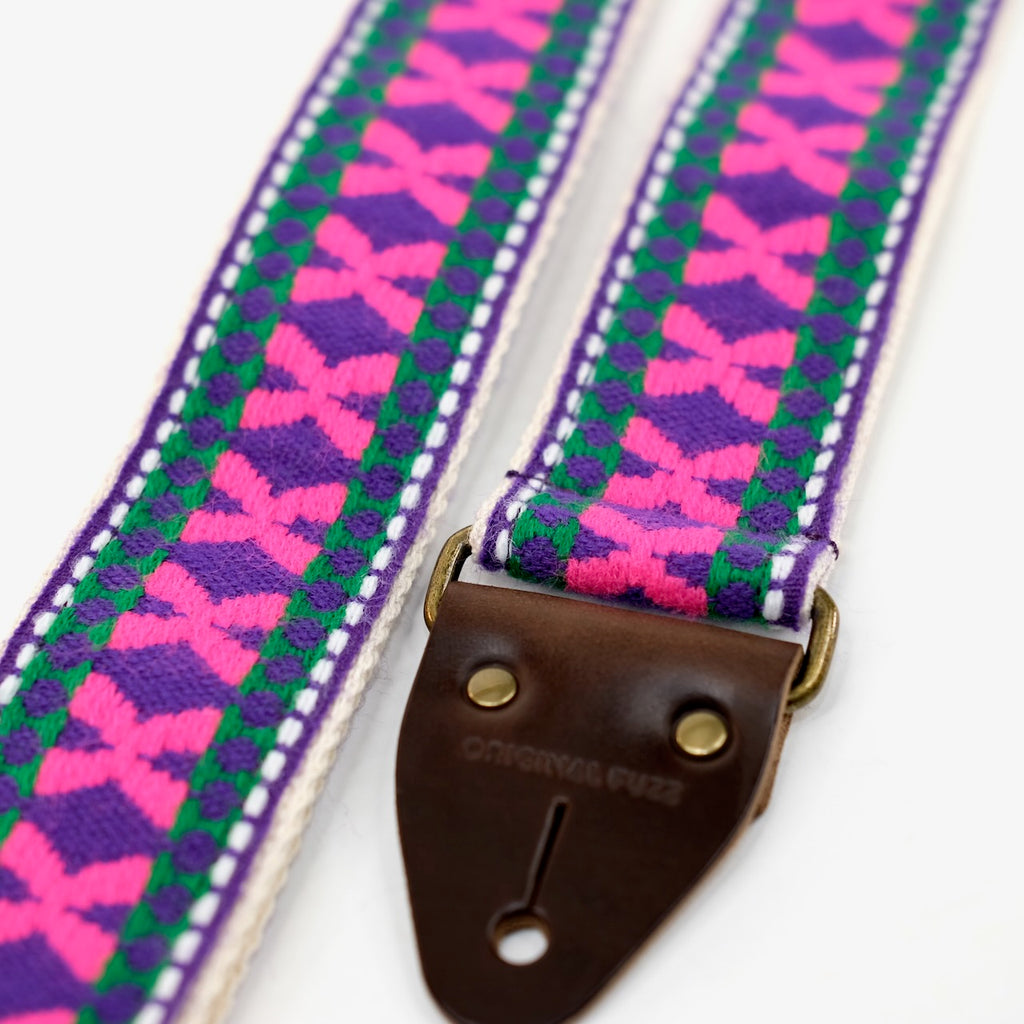 HP-21-MET Woven Vintage Guitar Style Purse Strap with Red Hendrix Pattern &  Brushed Crome Slider – Walker & Williams