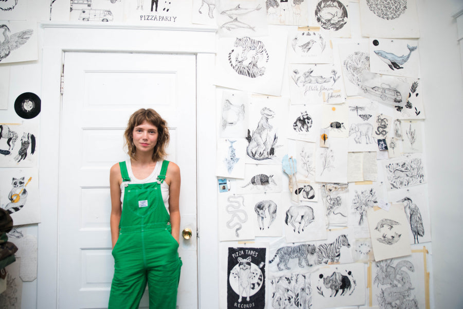 Nashville artist and illustrator Emily Miller in her studio