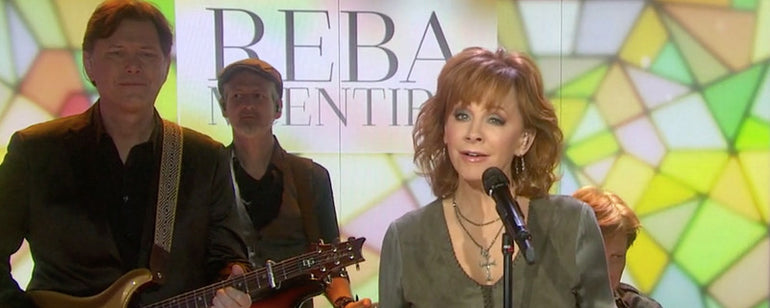Featured photo for Reba McEntire's Guitarist Wears Original Fuzz Guitar Strap on the Today Show