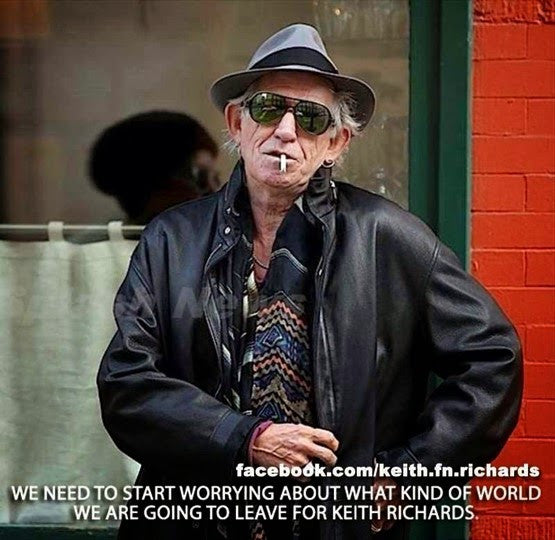 What kind of world are we leaving behind for Keith Richards meme