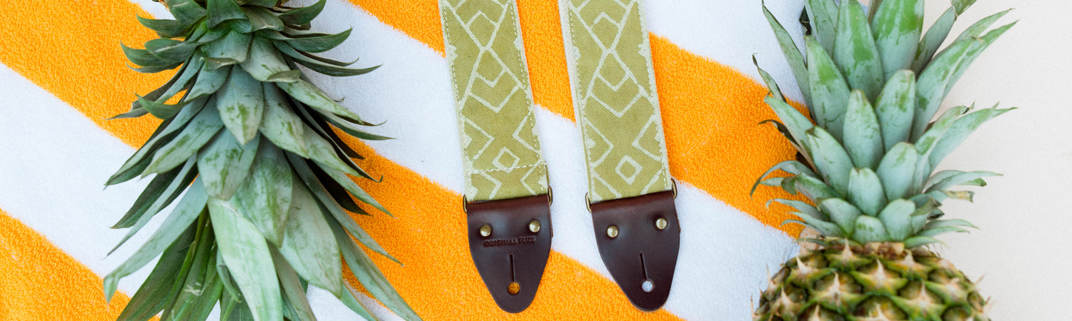 The 2018 Original Fuzz Summer Sale featuring guitar straps, camera straps, and bag straps.