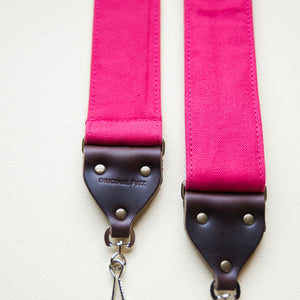 Canvas Camera Strap in Hot Pink Product detail photo 3