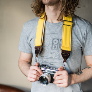 Canvas Camera Strap in Yellow Product detail photo 2