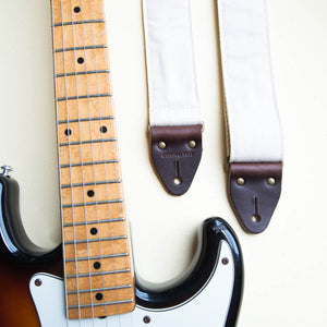 Canvas Guitar Strap in Cream Product detail photo 1