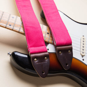 Canvas Guitar Strap in Hot Pink Product detail photo 0