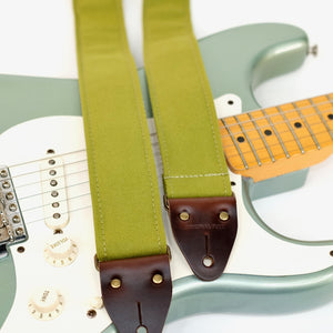 The Vintage Green Vines Victorian Guitar Strap