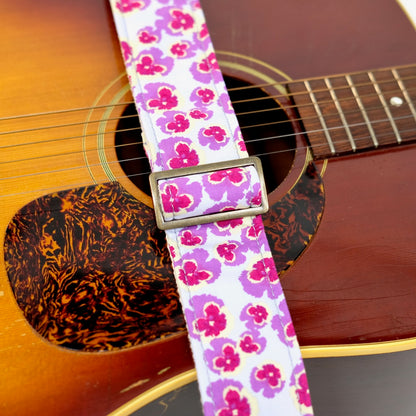 Floral Guitar Strap in Cavendish