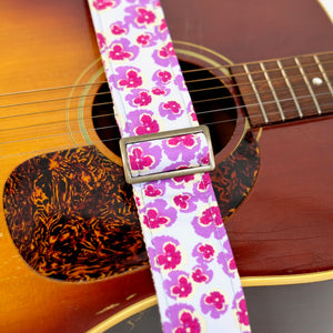 Floral Guitar Strap in Cavendish Product detail photo 3