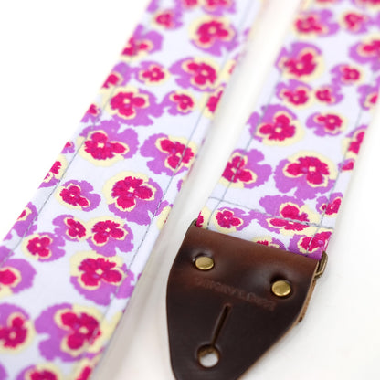 Floral Guitar Strap in Cavendish