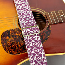 Floral Guitar Strap in Foxglove
