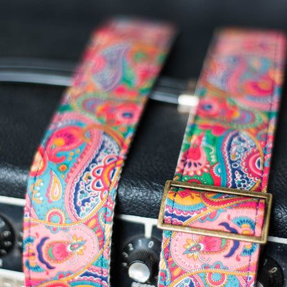 pink paisley guitar strap from the Nashville collection by Original Fuzz