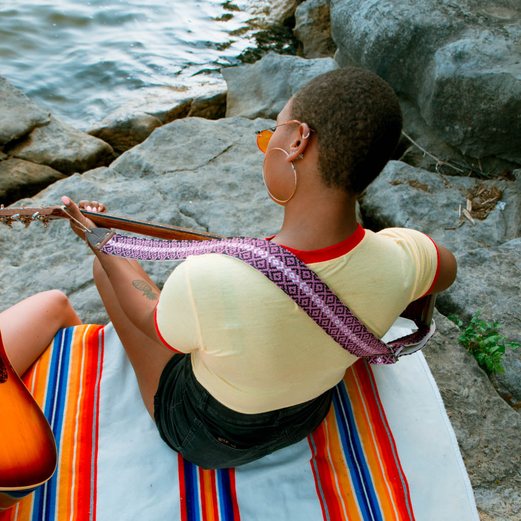 Handwoven Guitar Strap in Ultimate Painting