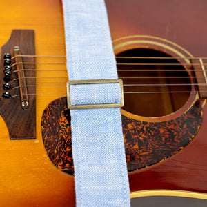 Herringbone Guitar Strap in Topaz Product detail photo 3