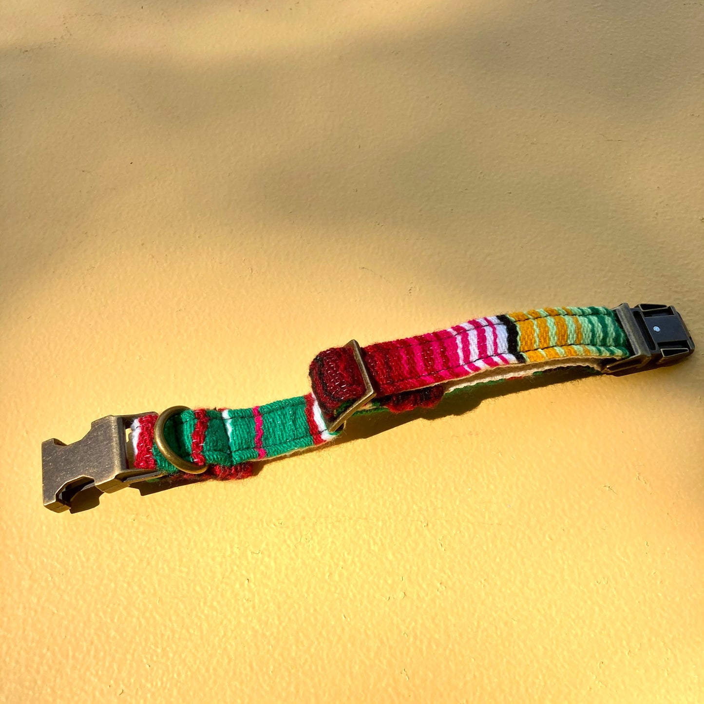 Small Serape Dog Collar in Green Serape