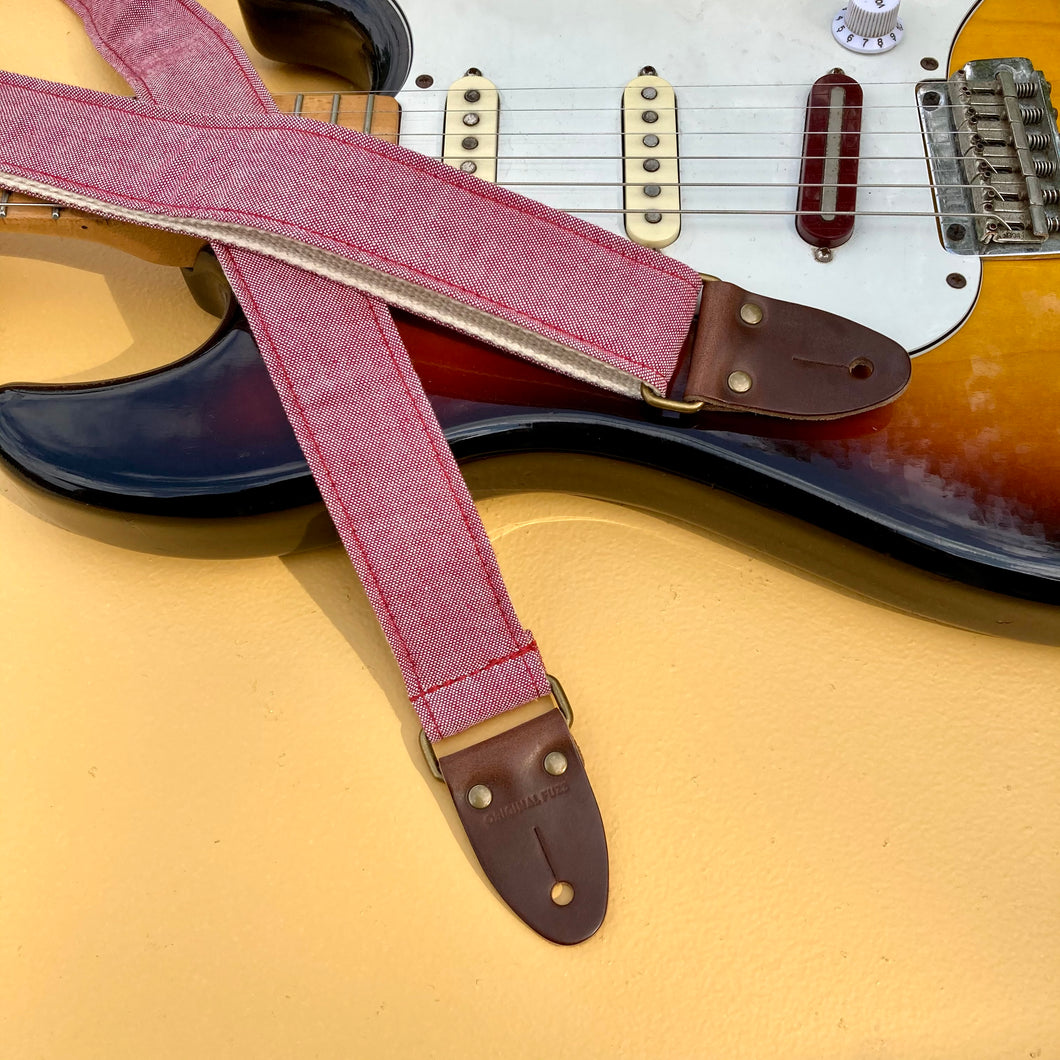 Reclaimed Skinny Guitar Strap in Cannon Street