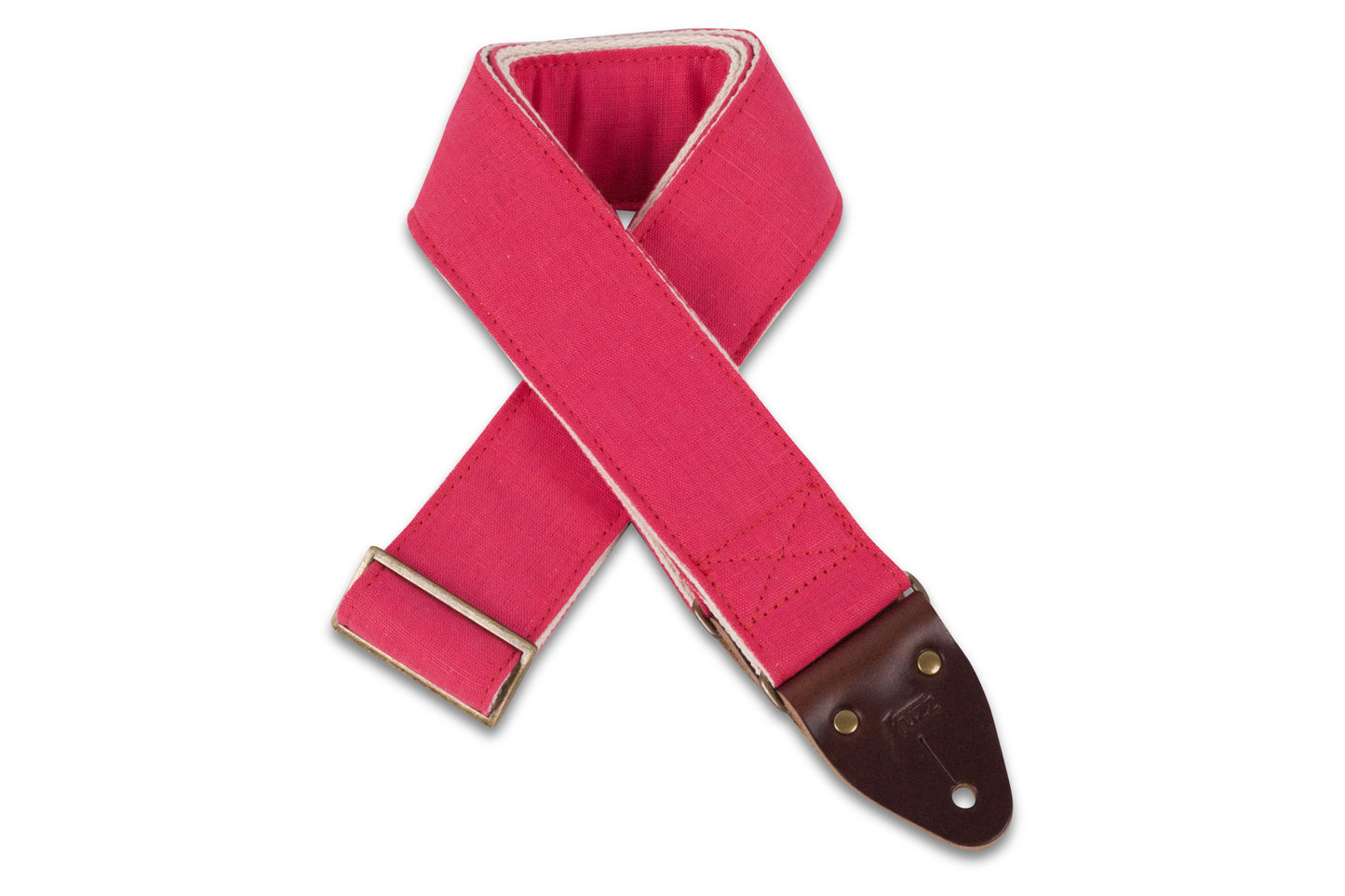 Nashville guitar strap in magenta linen "12th South"