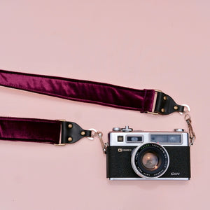 Skinny Velvet Camera Strap in Bushwick Product detail photo 0