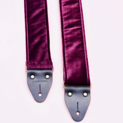 Original Fuzz purple velvet guitar strap made in Nashville, TN.