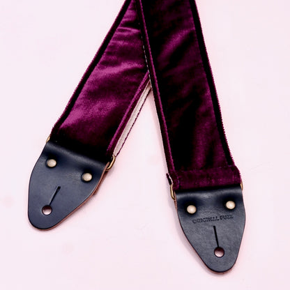 Original Fuzz purple velvet guitar strap made in Nashville, TN.