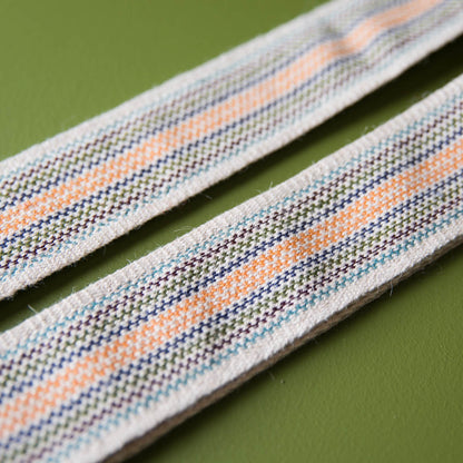 Peruvian Guitar Strap in Cream Stripes