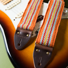 Peruvian Guitar Strap in Orange Stripes