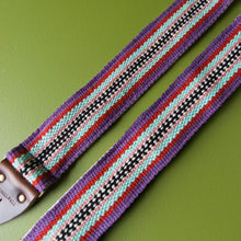 Peruvian Guitar Strap in Purple Stripes