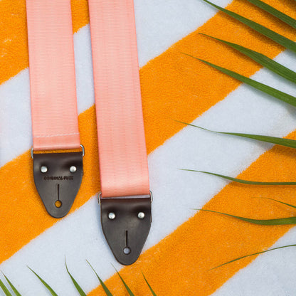 Seatbelt Guitar Strap in Millennial Pink