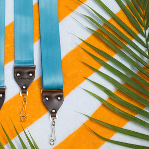 Seatbelt Camera Strap in Powder Blue Product detail photo 3