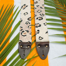 Leopard print vintage guitar strap by Original Fuzz. 