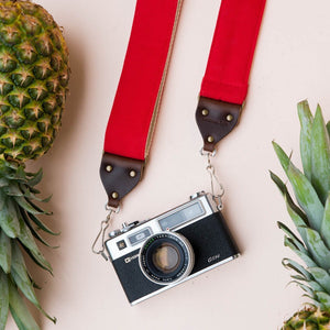 Canvas Camera Strap in Red Product detail photo 2
