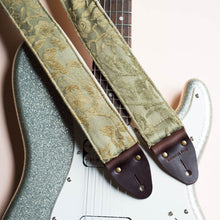 sage green vintage guitar strap by original fuzz