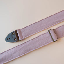 Light pink silk vintage guitar strap made by Original Fuzz. 
