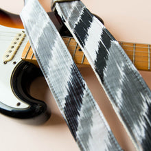 Vintage chevron patterned guitar strap made by Original Fuzz. 
