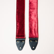 elegant red velvet guitar strap by Original Fuzz