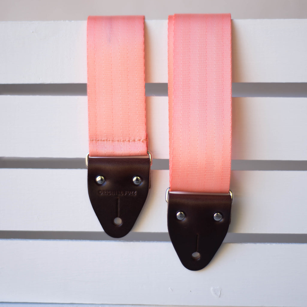 Seatbelt Guitar Strap in Millennial Pink