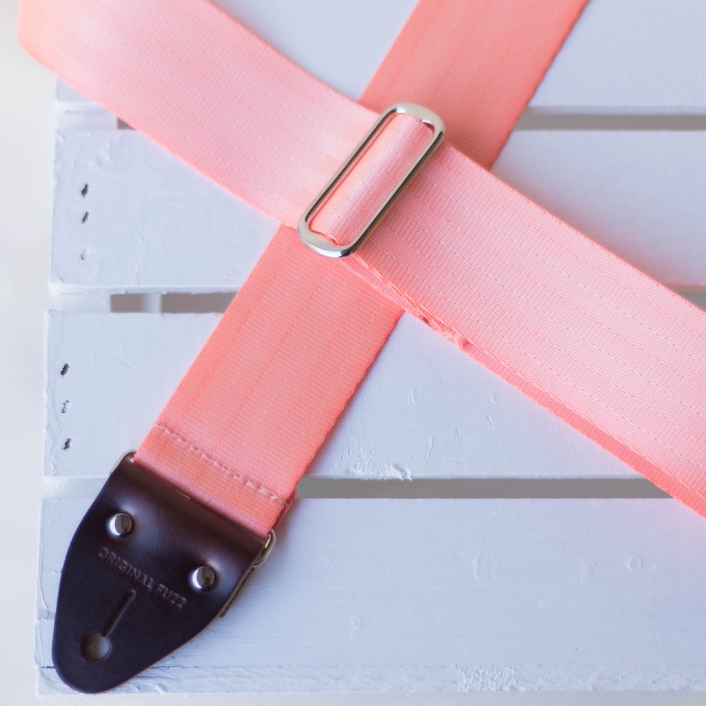 Seatbelt Guitar Strap in Millennial Pink