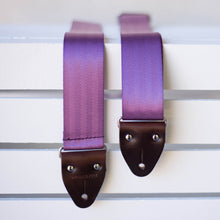 purple seatbelt guitar strap by original fuzz