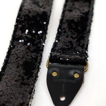Sequin Guitar Strap in Black