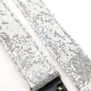 Sequin Guitar Strap in Silver Product detail photo 0