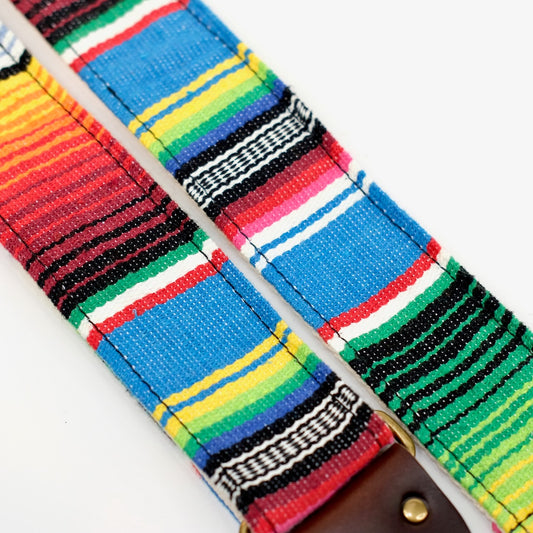 Serape Guitar Strap in Azul