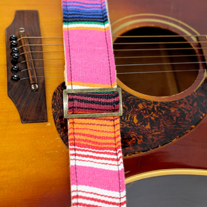 Serape Guitar Strap in Rosado Product detail photo 3