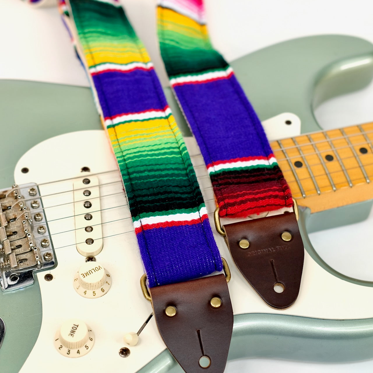 Serape Guitar Strap in Morada