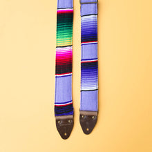 Purple Mexican serape blanket guitar strap in Prickly Pear by Original Fuzz