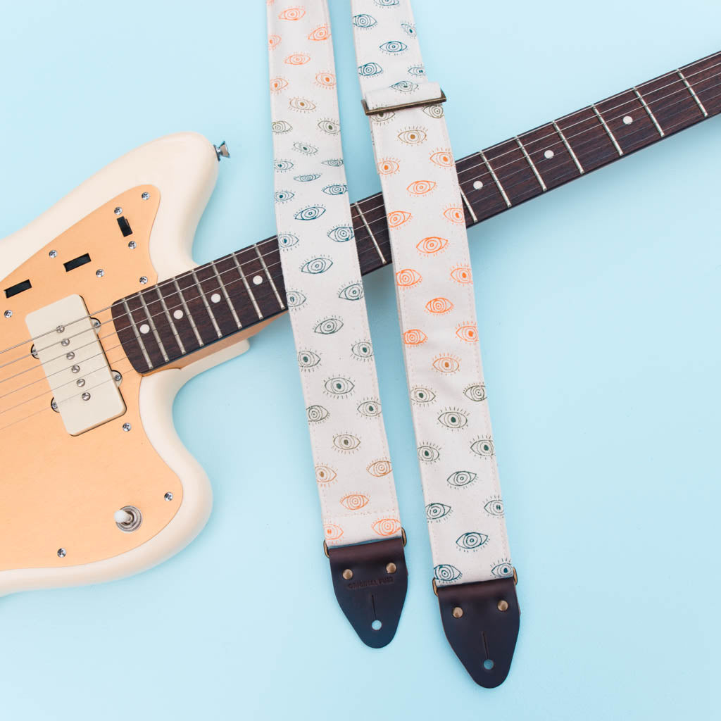 Silkscreen Guitar Strap in Third Eye – Original Fuzz Silkscreen Guitar Strap in Third Eye – Original Fuzz