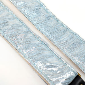 Sparkly Guitar Strap in Silver Sea Foam Product detail photo 0